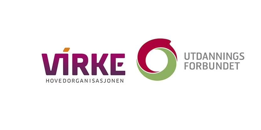 Logo for Virke og logo for Utdanningsforbundet.