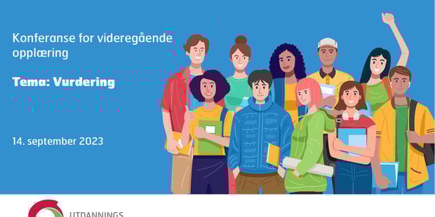 Konferansebilde tegning av en gruppe elever