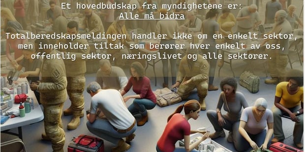 illustrasjon av beredskap laget av KI
