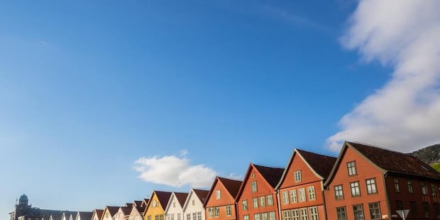 Bryggen i Bergen. Foto av Audun Nygaard