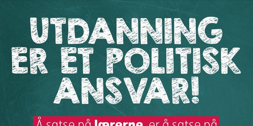 Utdanning er et politisk ansvar - tekstbilde