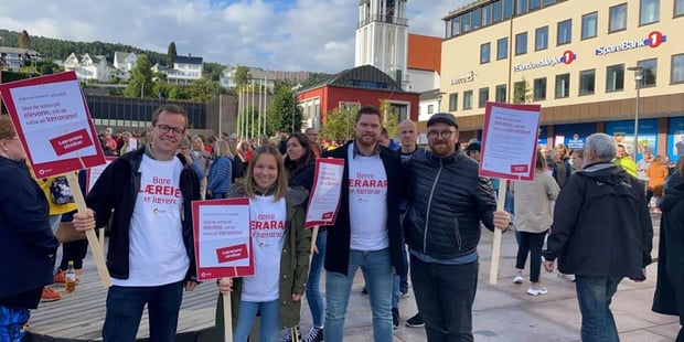 Bilde av streikemarkering demonstrasjon i Molde