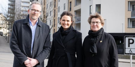 Foto av Utdanningsforbundet-leder Geir Røsvoll, kunnskapsminister Kari Nessa Nordtun og Fagforbundet-leder Mette Nord.