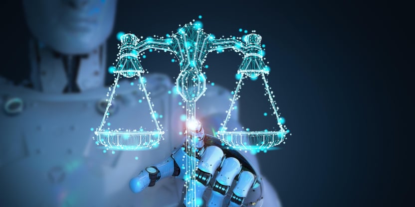 Bilde av vekt og robot KI