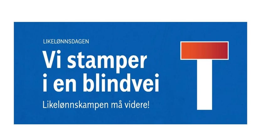 Bilde med teksten: Vi stamper i en blindvei