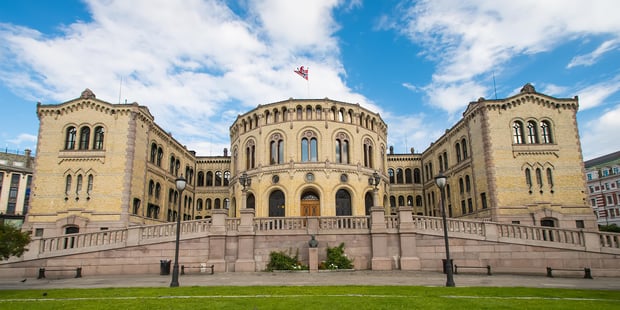 Stortinget i Norge. Foto.