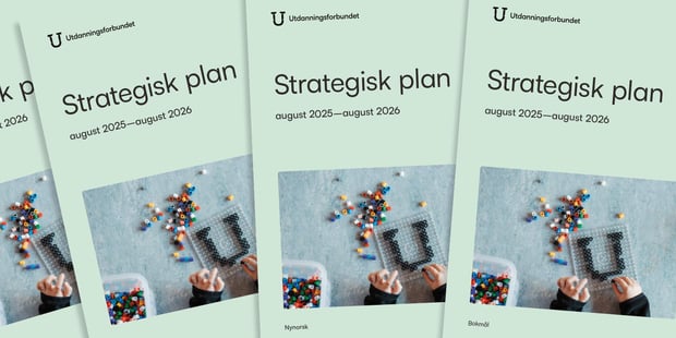 Bilde av forsider til brosjyre med tittelen "Strategisk plan 2020 - 2026"