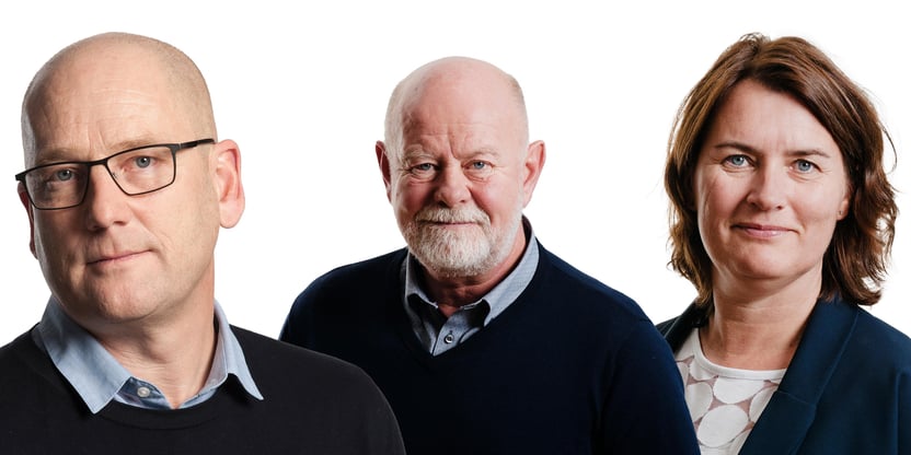 Bildet er av leder Steffen Handal, 1. nestleder Terje Skyvulstad og 2. nestleder Hege Valås