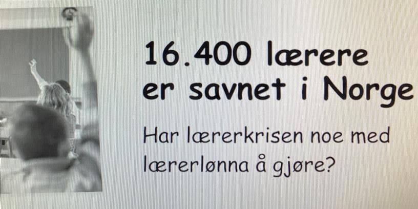 Kampanjebilde. 16.400 lærere er savnet i Norge. Bilde av gutt som rekker opp hånda.
