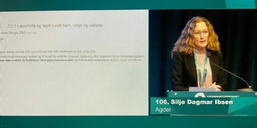 Silje Dagmar Ibsen på landsmøtets talerstol