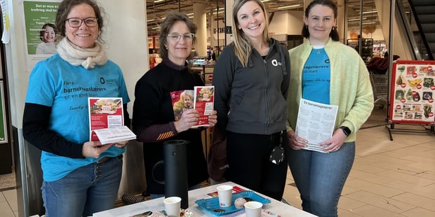 Noen av lokallagslederne på stand på Fagernes Kjøpesenter