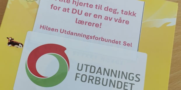 En liten oppmerksomhet i anledning Verdens lærerdag.