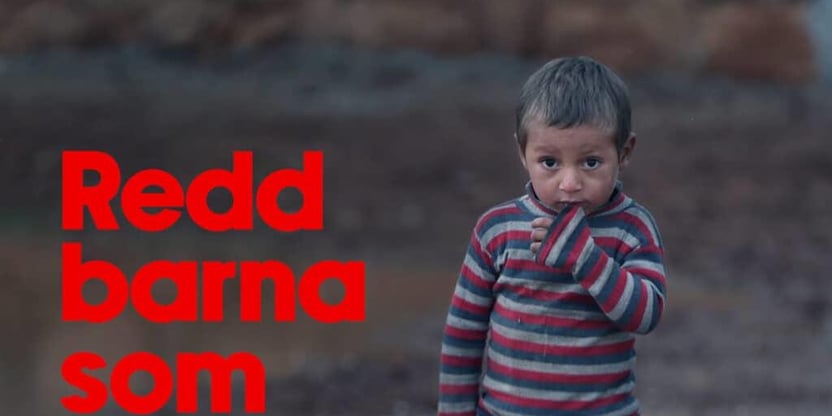 Bilde fra Redd barna av barn som fryser