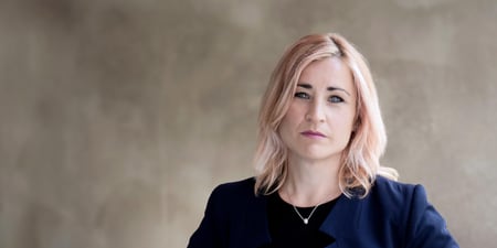 Bildet viser en alvorlig Ann Mari Milo Lorentzen, Utdanningsforbundets 1. nestleder.