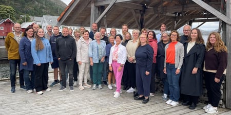 Gruppebilde av tilsette og tillitsvalde i Utdanningsforbundet Vestland. Foto.