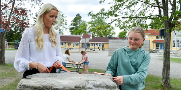 Ung lærer uteskole matematikk måling