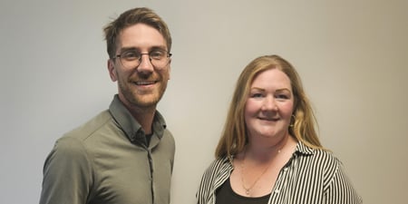 Bilde av Amund Røhr Heggelund og Anne Lise Fredlund fra SV