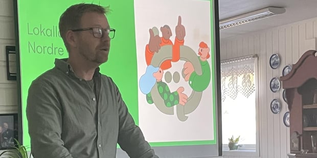 Frode Jevne innleder før årsmøtet