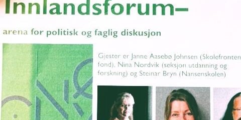 Forside til program til Innlandsforum