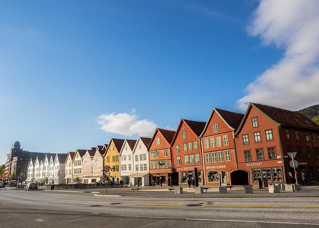 Foto av Bryggen i Bergen. Fotograf Audun Nygaard