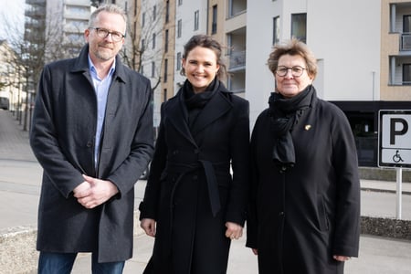 Foto av Utdanningsforbundet-leder Geir Røsvoll, kunnskapsminister Kari Nessa Nordtun og Fagforbundet-leder Mette Nord.