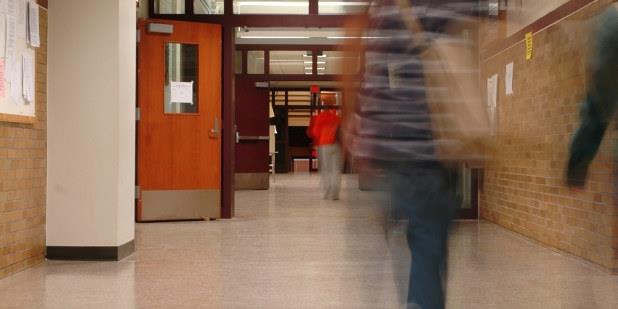 Foto av korridor på skole