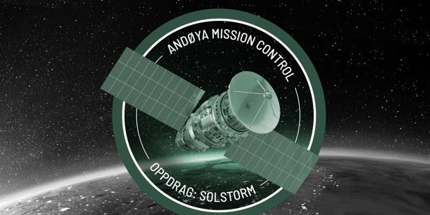 Bilde av planetens overflate og logo