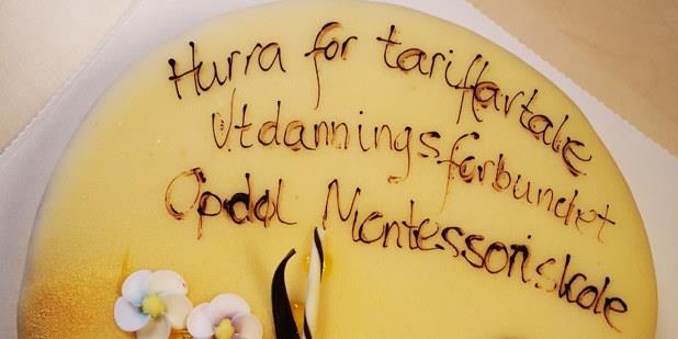 Bilde av marsipankake. Foto.