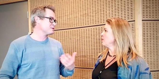 Vi ser bilde av Vemund Jensen og Line Marie Poppe i halvfigur