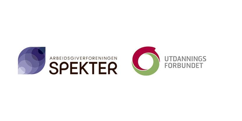 Logo for Spekter og logo for Utdanningsforbundet.